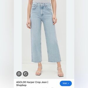 Agolde Harper Straight Leg Crop Jeans in Beam